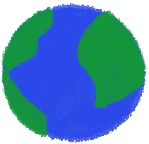 Globe illustration representing international travel